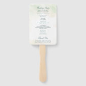 Eucalyptus Greenery Elegant Wedding Programme Handwaaier (Achterkant)