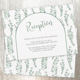 Eucalyptus Greenery Elegant Wedding Reception Kaar RSVP Kaartje