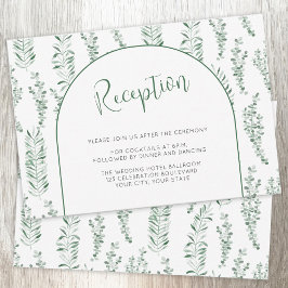 Eucalyptus Greenery Elegant Wedding Reception Kaar RSVP Kaartje
