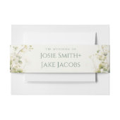 Eucalyptus Greenery Elegante Botanische bruiloft Uitnodigingen Wikkel (Voorkant Voorbeeld)