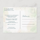 Eucalyptus Greenery Elopement Wedding Foto Aankondigingskaart (Achterkant)