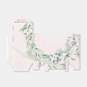 Eucalyptus Greenery en Blush Pink Wedding Bedankdoosjes (Uitgevouwen)