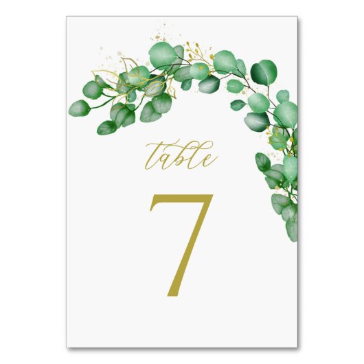 Eucalyptus Greenery en Elegant Script Wedding Kaart (Achterkant)