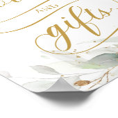 Eucalyptus greenery faux goudboeken en cadeaubord poster (Hoek)