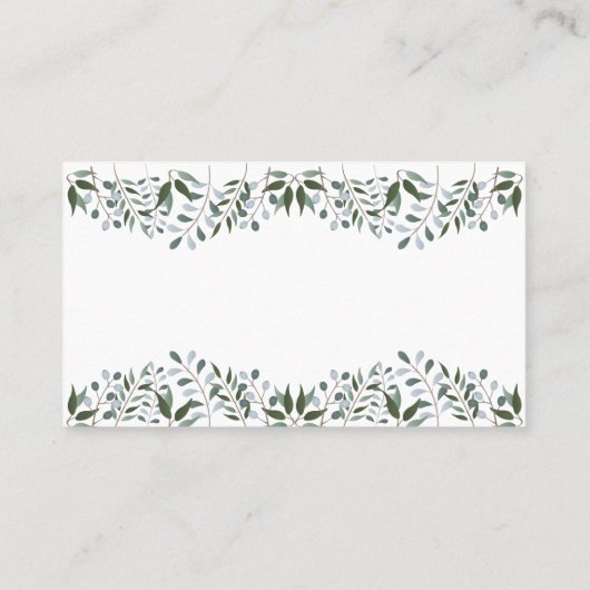 Eucalyptus Greenery Floral Afsprakenkaartje (Achterkant)