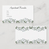 Eucalyptus Greenery Floral Afsprakenkaartje (Voorkant / Achterkant)