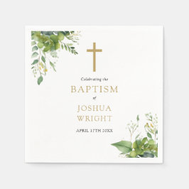 Eucalyptus Greenery Floral Baptism Christening Servet