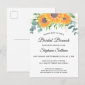 Eucalyptus Greenery Floral Bridal Brunch Uitnodiging Briefkaart (Voorkant / Achterkant)
