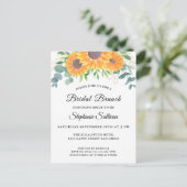 Eucalyptus Greenery Floral Bridal Brunch Uitnodiging Briefkaart (Staand voorkant)