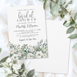 Eucalyptus Greenery Floral Bridal Shower Kaart