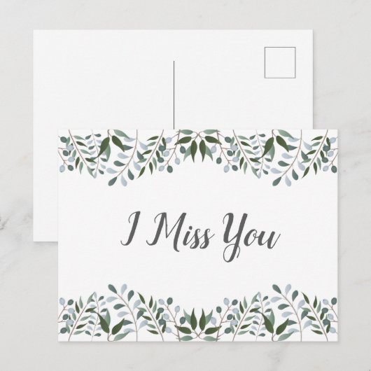 Eucalyptus Greenery Floral... Briefkaart (Voorkant / Achterkant)