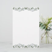 Eucalyptus Greenery Floral Briefpapier (Staand voorkant)