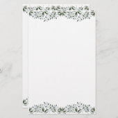 Eucalyptus Greenery Floral Briefpapier (Voorkant / Achterkant)