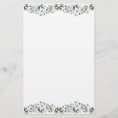 Eucalyptus Greenery Floral Briefpapier (Voorkant)