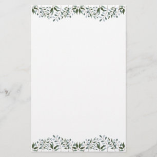 Eucalyptus Greenery Floral Briefpapier