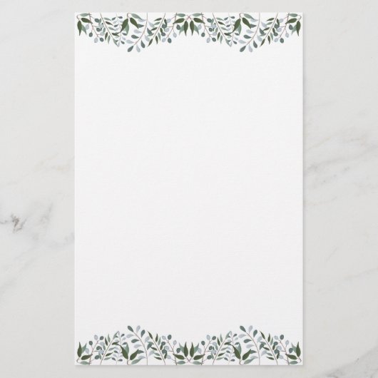 Eucalyptus Greenery Floral Briefpapier (Voorkant)