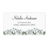 Eucalyptus Greenery Floral Etiket (Voorkant)