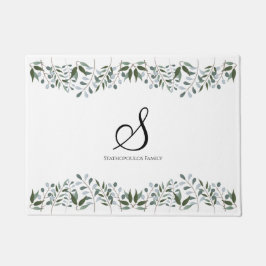 Eucalyptus Greenery Floral Familial Name Deurmat