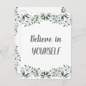 Eucalyptus Greenery Floral gelooft in jezelf Briefkaart (Voorkant / Achterkant)