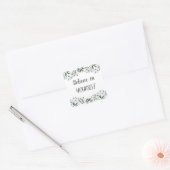 Eucalyptus Greenery Floral gelooft in jezelf Vierkante Sticker (Envelop)