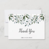 Eucalyptus Greenery Floral Hartelijk dank Bedankkaart (Voorkant)
