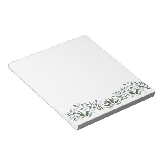 Eucalyptus Greenery Floral Notitieblok (Schuin)