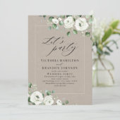 Eucalyptus greenery floral rustige bruiloft kaart (Staand voorkant)