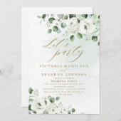 Eucalyptus greenery floral rustige bruiloft kaart (Voorkant / Achterkant)