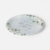 Eucalyptus Greenery floral rustige vrijgezellenfee Papieren Bordje (Gekanteld)