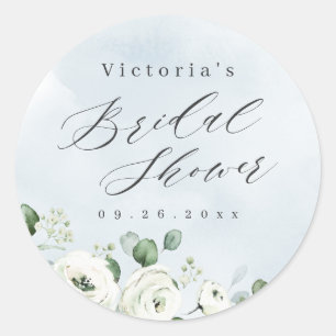 Eucalyptus Greenery floral rustige vrijgezellenfee Ronde Sticker