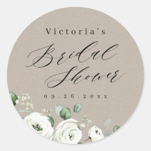 Eucalyptus Greenery floral rustige vrijgezellenfee Ronde Sticker