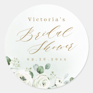 Eucalyptus Greenery floral rustige vrijgezellenfee Ronde Sticker