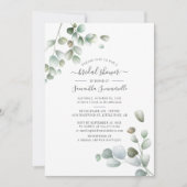 Eucalyptus Greenery Floral Script Vrijgezellenfees Kaart (Voorkant)