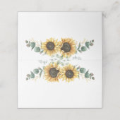 Eucalyptus Greenery Floral Sunflower Wedding Plaatskaartje (Buitenkant ongevouwen)