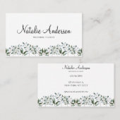 Eucalyptus Greenery Floral Visitekaartje (Voorkant / Achterkant)