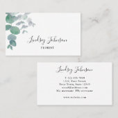 Eucalyptus Greenery Florist Visitekaartje (Voorkant / Achterkant)