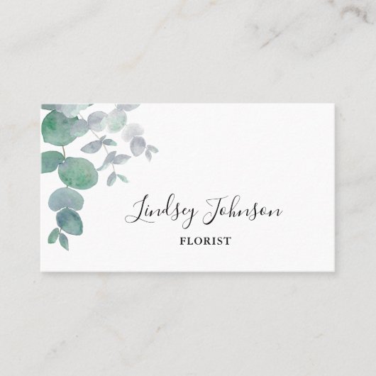 Eucalyptus Greenery Florist Visitekaartje (Voorkant)