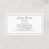 Eucalyptus Greenery Florist Visitekaartje (Achterkant)