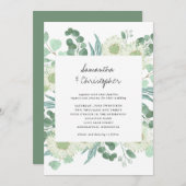 Eucalyptus Greenery Flowers Weddenschap (Voorkant / Achterkant)