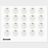 Eucalyptus Greenery Foliage Baby shower Dank u wel Ronde Sticker (Vel)