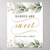 Eucalyptus greenery foliage baby's zijn zoete teke poster (Voorkant)