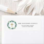Eucalyptus Greenery Foliage Baptism Return Address Etiket (Insitu)