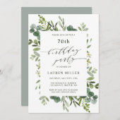 Eucalyptus Greenery Foliage Birthday Kaart (Voorkant / Achterkant)