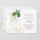 Eucalyptus Greenery Foliage Botanical Wedding Kaart (Voorkant)