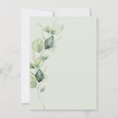 Eucalyptus Greenery Foliage Botanical Wedding Kaart (Achterkant)