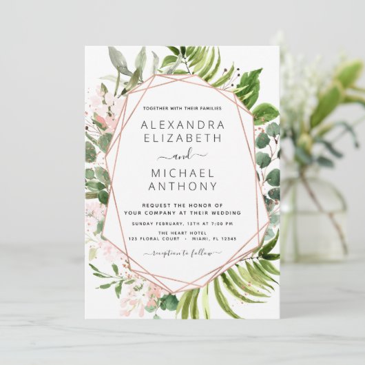 Eucalyptus Greenery Foliage Elegant Wedding Save The Date (Staand voorkant)