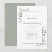 Eucalyptus Greenery Foliage Rehearsal Dinner Kaart (Voorkant / Achterkant)