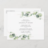 Eucalyptus Greenery Foliage Rustic Country Weddens Uitnodiging Briefkaart (Voorkant / Achterkant)