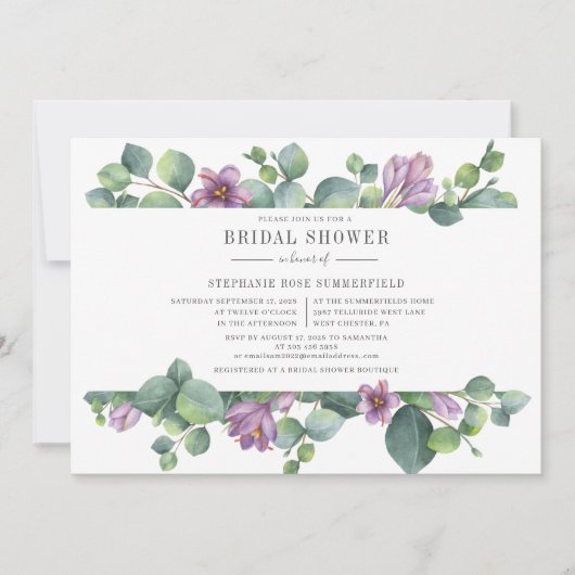 Eucalyptus Greenery Foliage Vrijgezellenfeest Kaart (Voorkant)