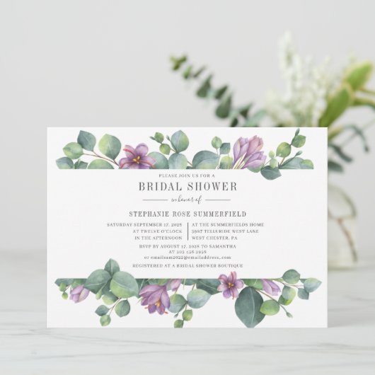 Eucalyptus Greenery Foliage Vrijgezellenfeest Kaart (Staand voorkant)